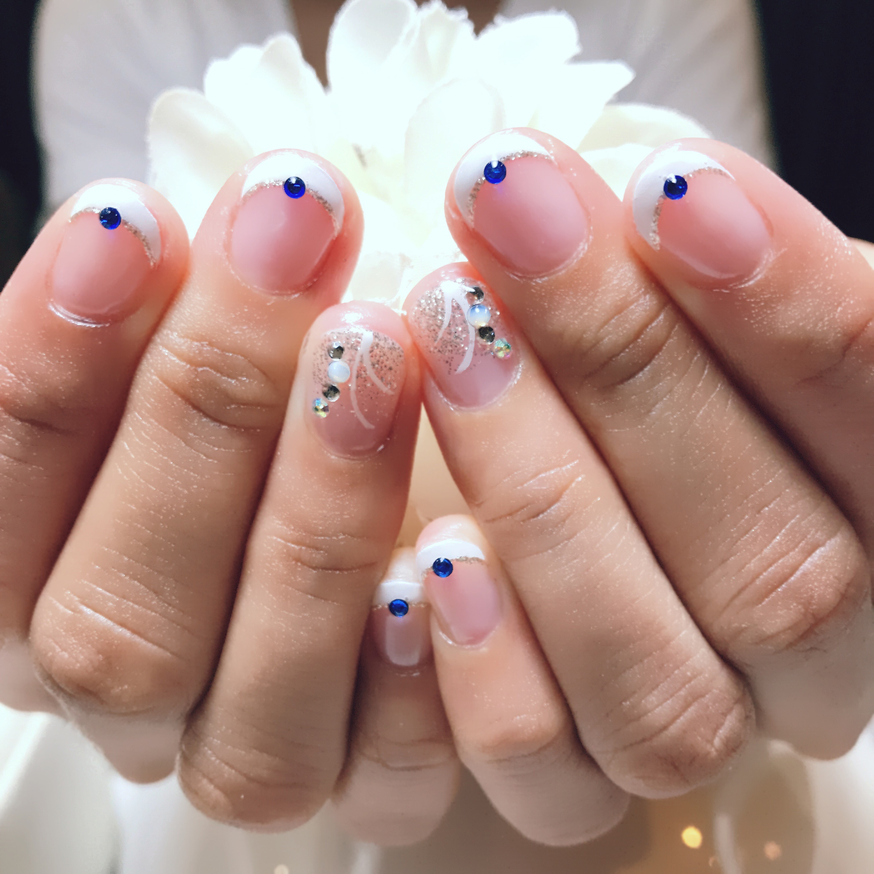 爽やかフレンチ 用賀のネイル まつ毛エクステ ドクターネイル Cure プラスキュア 用賀店